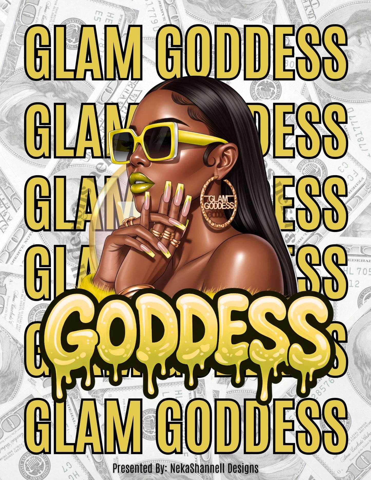 Glam Goddess Notebook Cover Design
