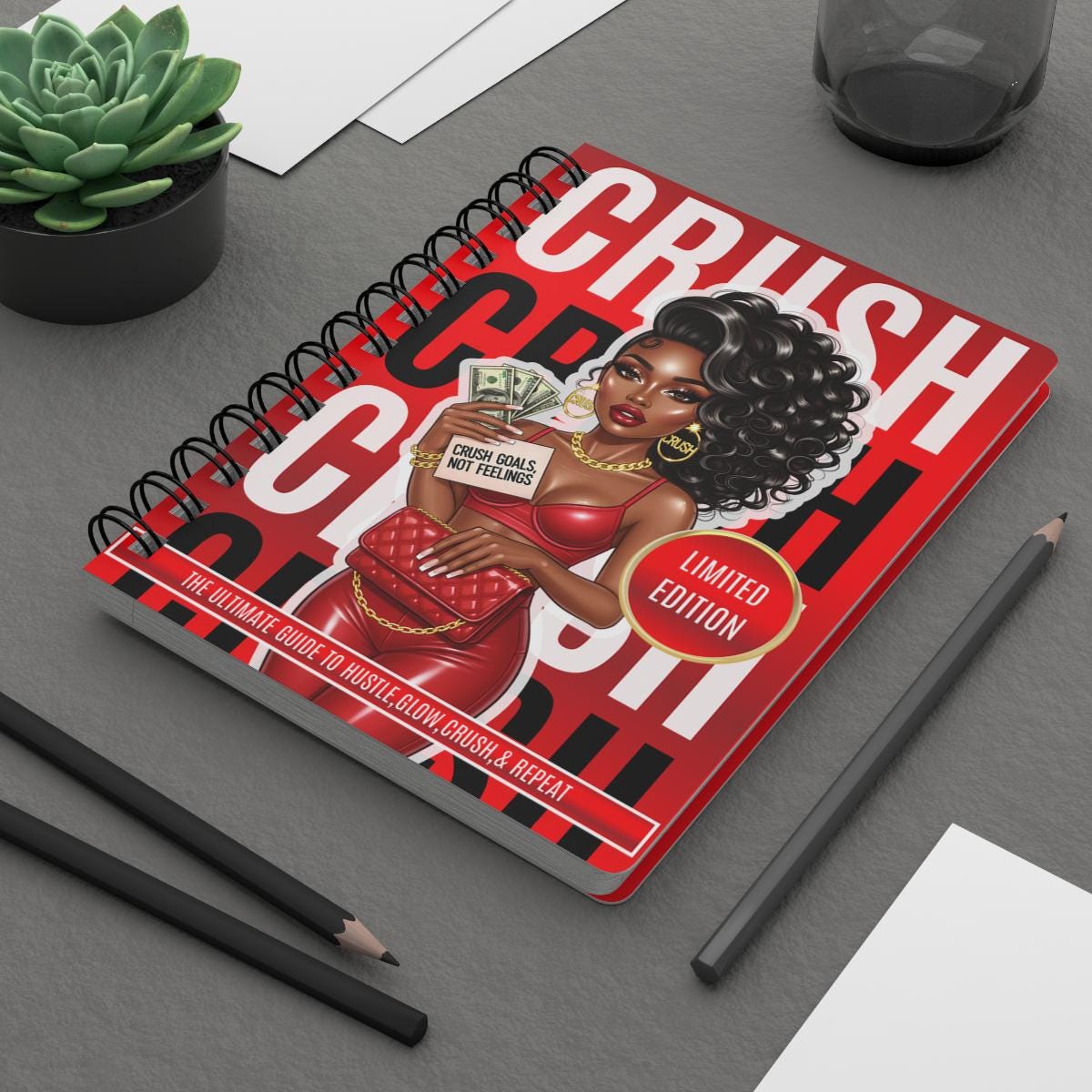 Glam Journal Cover Templates: Beauty & Nail Boss Designs (Canva Editable, Digital Download)