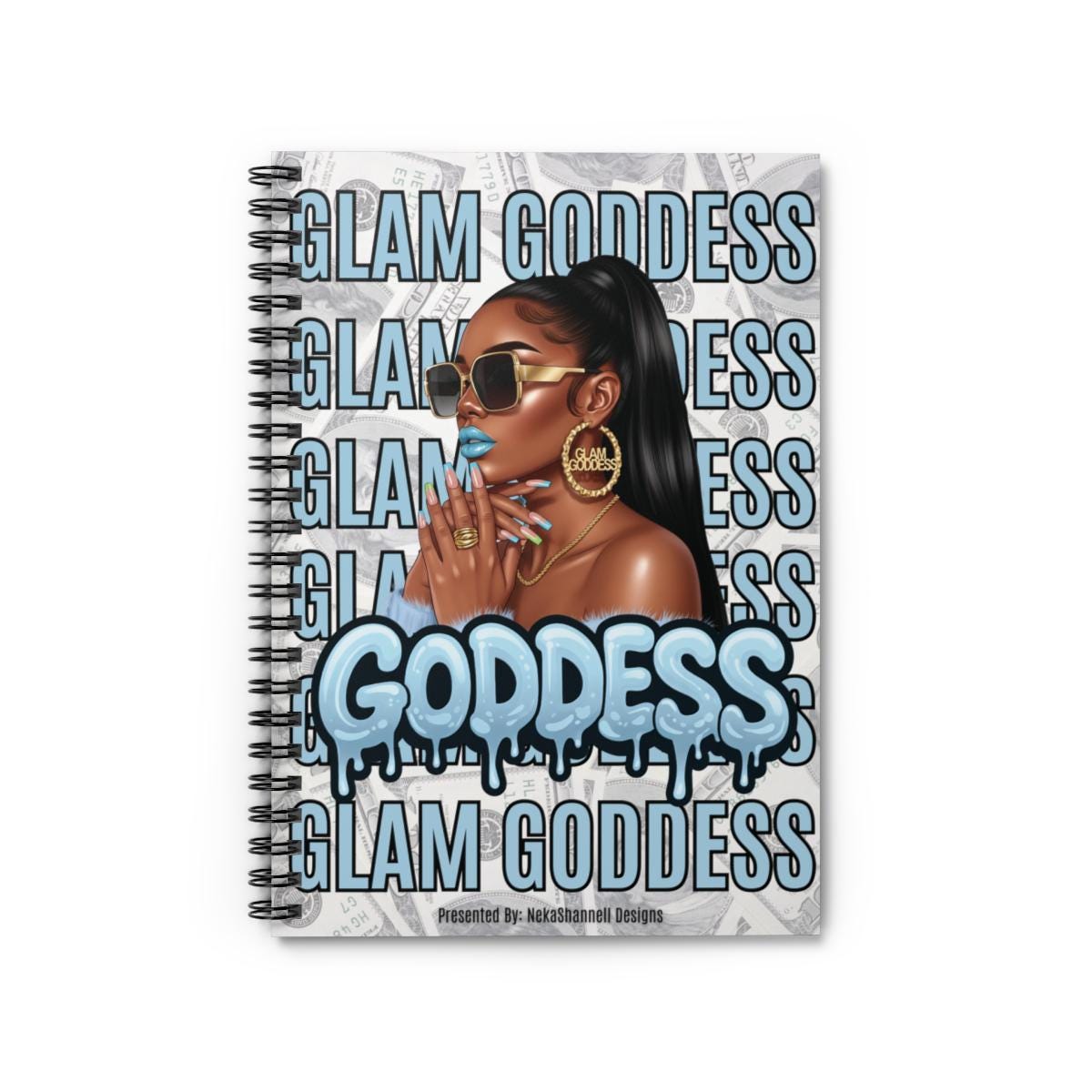 Glam Goddess Notebook Cover Design