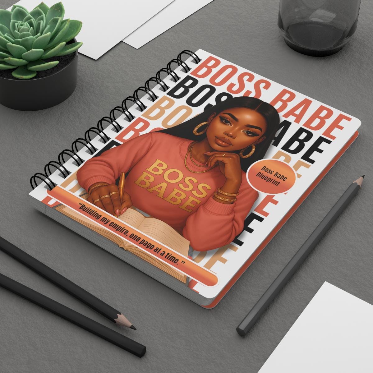 Glam Journal Cover Templates: Beauty & Nail Boss Designs (Canva Editable, Digital Download)
