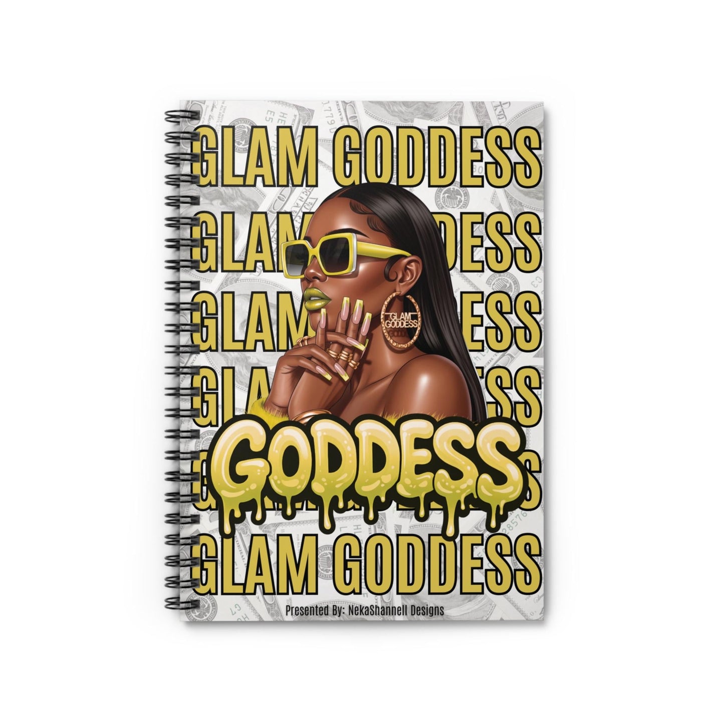 Glam Goddess Notebook Cover Design