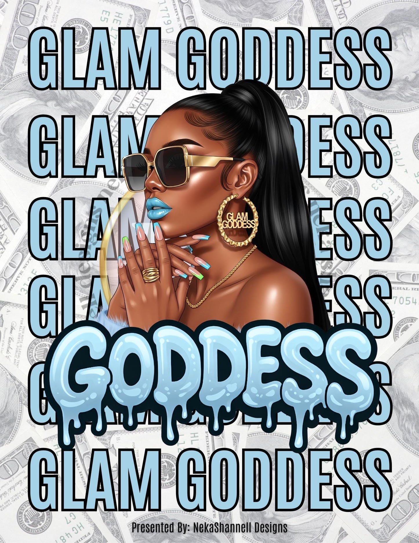 Glam Goddess Notebook Cover Design