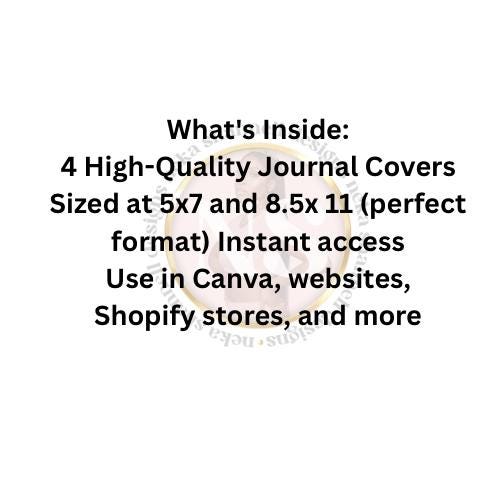 Glam Journal Cover Templates: Beauty & Nail Boss Designs (Canva Editable, Digital Download)