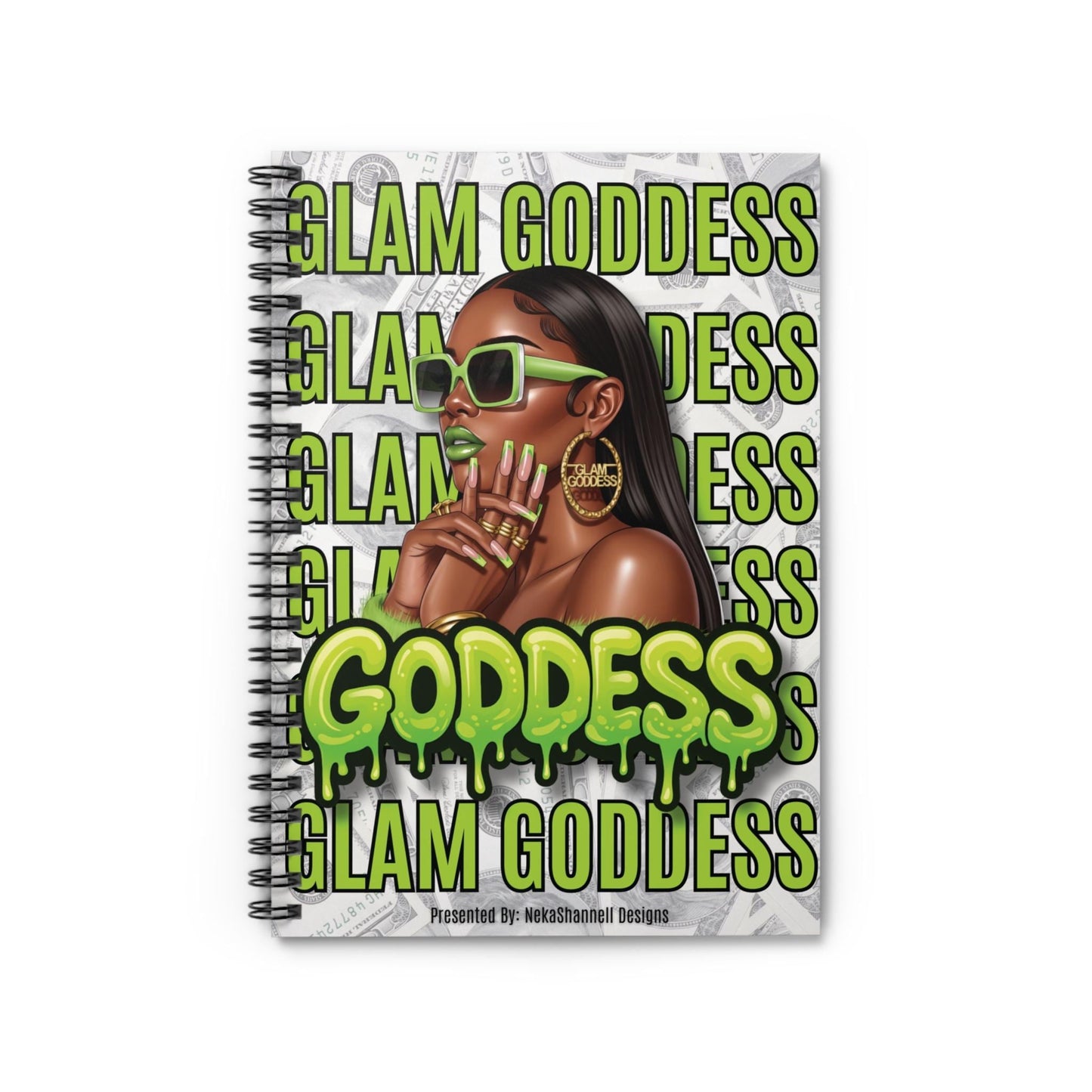 Glam Goddess Notebook Cover Design